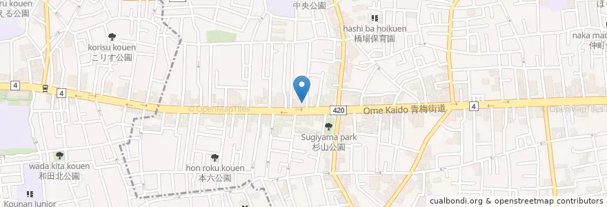 Mapa de ubicacion de 新中野駅前郵便局 en Japan, 東京都, 中野区.
