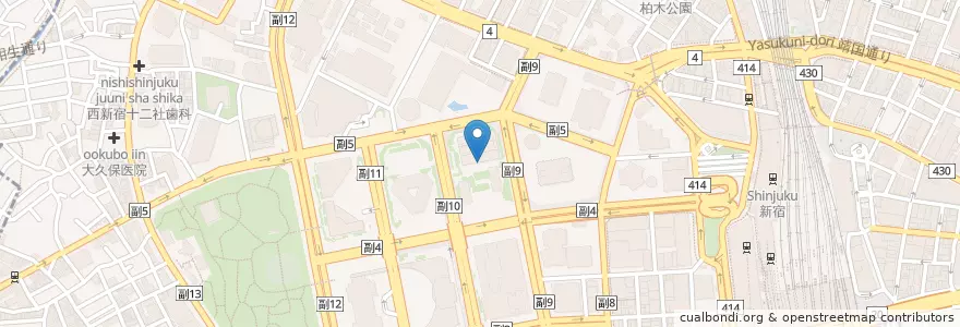 Mapa de ubicacion de 新宿三井ビル内郵便局 en Japon, Tokyo, Shinjuku.