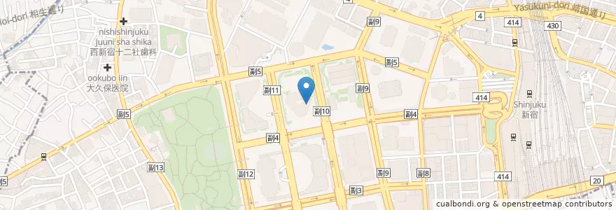 Mapa de ubicacion de 新宿住友ビル内郵便局 en Japão, Tóquio, 新宿区.