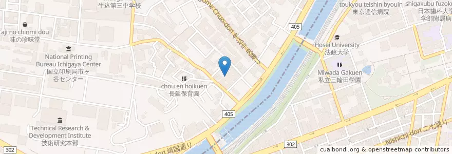 Mapa de ubicacion de 新宿保健会館内郵便局 en Japan, 東京都, 新宿区.