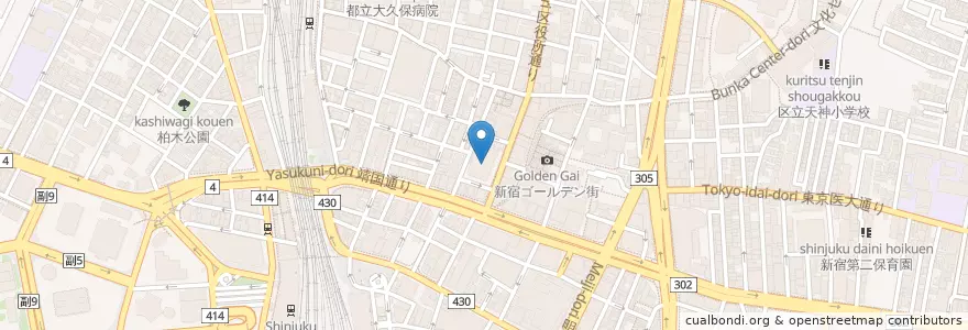 Mapa de ubicacion de 新宿区役所 en 日本, 東京都, 新宿区.