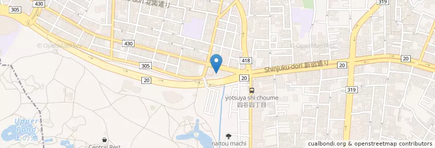 Mapa de ubicacion de 新宿区立四谷図書館 en 日本, 東京都, 新宿区.