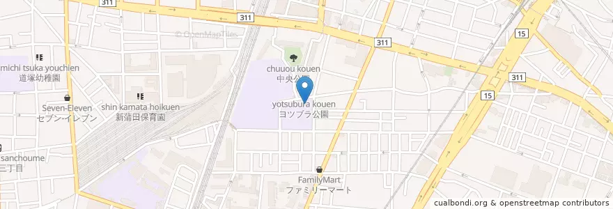 Mapa de ubicacion de 新宿幼稚園 en 일본, 도쿄도, 大田区.
