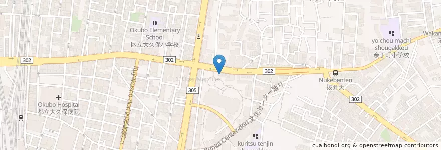 Mapa de ubicacion de 新宿消防署大久保出張所 en ژاپن, 東京都, 新宿区.