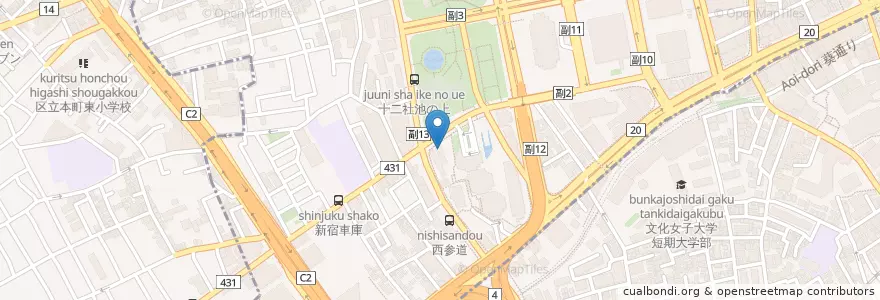 Mapa de ubicacion de 新宿消防署西新宿出張所 en 日本, 東京都, 新宿区, 渋谷区.