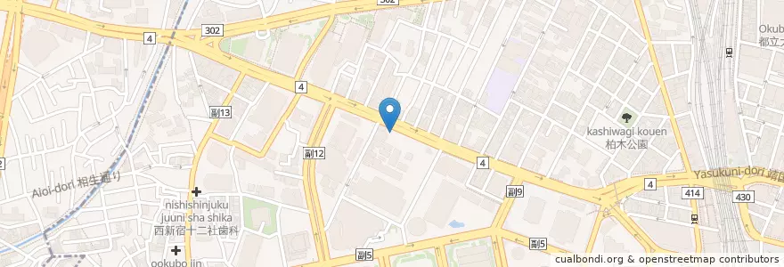 Mapa de ubicacion de 新宿警察署成子坂交番 en Japan, Tokio, 新宿区.