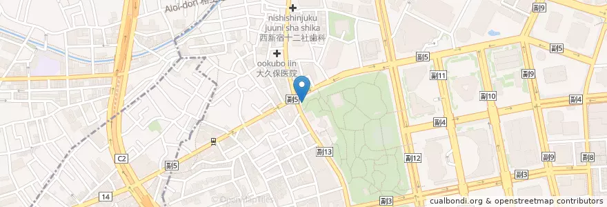 Mapa de ubicacion de 新宿警察署熊野神社前交番 en Japan, Tokyo.