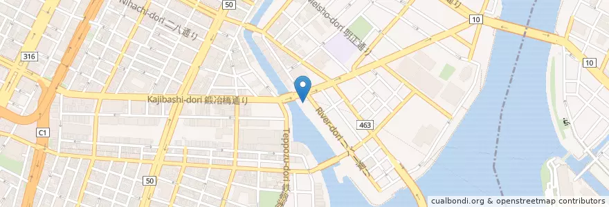 Mapa de ubicacion de 新川児童館 en ژاپن, 東京都, 中央区.