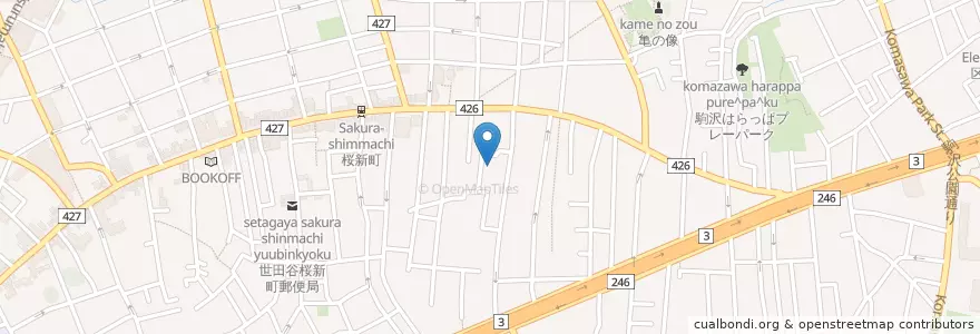 Mapa de ubicacion de 新町児童館 en Japan, Tokyo, Setagaya.