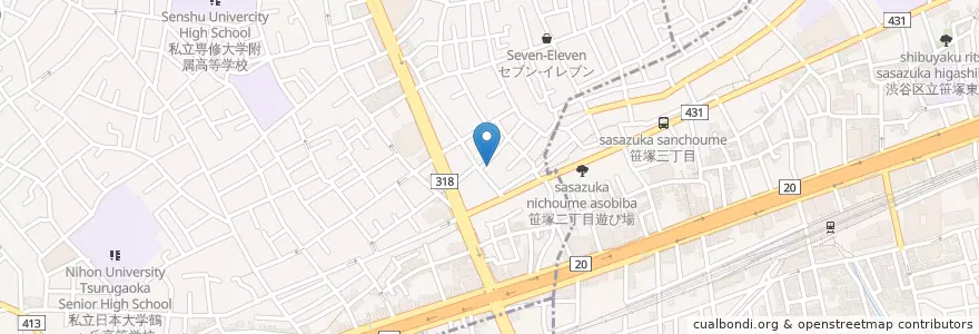 Mapa de ubicacion de 方南隣保館保育園 en Japón, Tokio, Suginami.