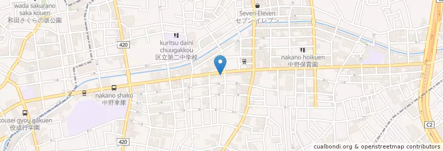 Mapa de ubicacion de 日本ナザレン教団中野教会附属幼稚園 en Japon, Tokyo, 中野区.