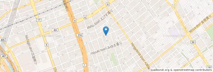 Mapa de ubicacion de 日本橋消防署堀留出張所 en Japan, 東京都, 中央区.