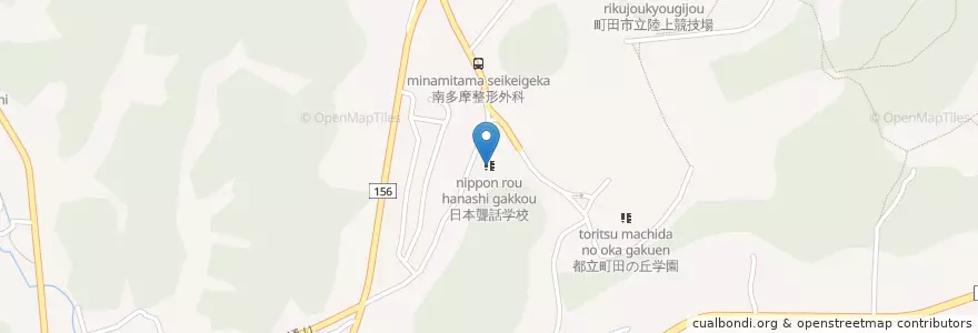 Mapa de ubicacion de 日本聾話学校 en Japan, 東京都, 町田市.