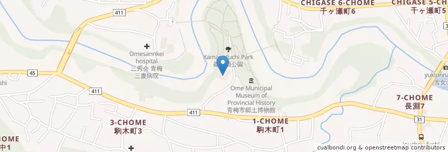 Mapa de ubicacion de 日本郵政公社加入者福祉施設青梅簡易保険保養センター en ژاپن, 東京都, 青梅市.