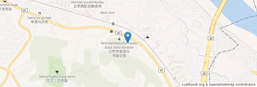 Mapa de ubicacion de 日野わかくさ幼稚園 en 일본, 도쿄도, 日野市.