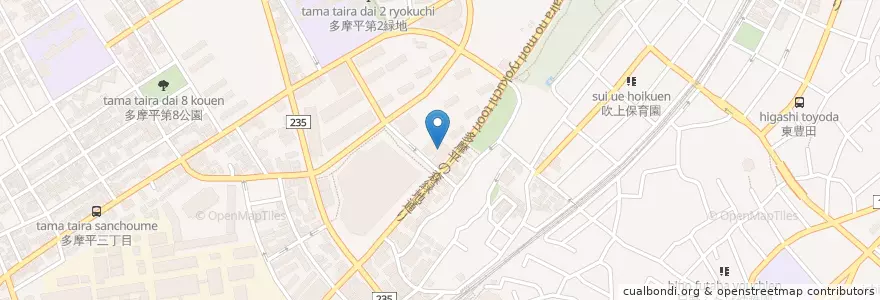 Mapa de ubicacion de 日野・多摩平幼稚園 en Japan, Tokio, 日野市.