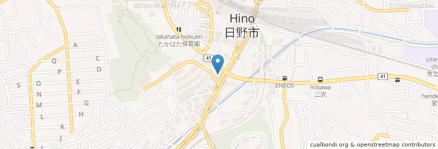 Mapa de ubicacion de 日野消防署高幡出張所 en Япония, Токио, Хино.