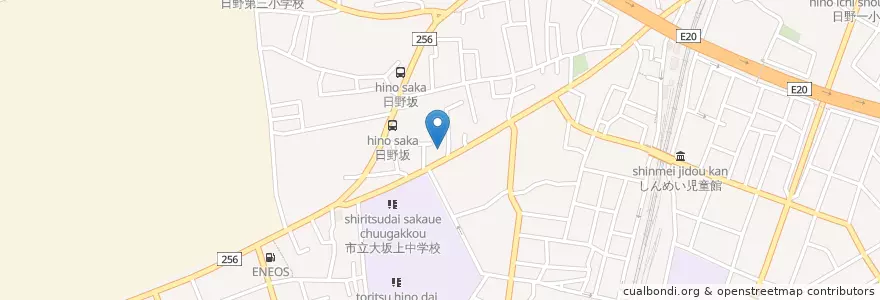 Mapa de ubicacion de 日野警察署大坂上駐在所 en 일본, 도쿄도, 日野市.