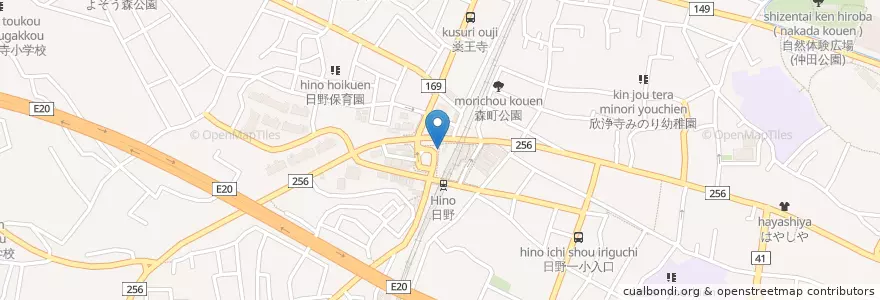 Mapa de ubicacion de 日野警察署日野駅前交番 en Japan, Tokio, 日野市.
