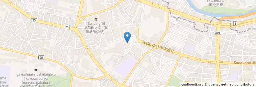 Mapa de ubicacion de 早稲田大学會津八一記念博物館 en 日本, 東京都, 新宿区.