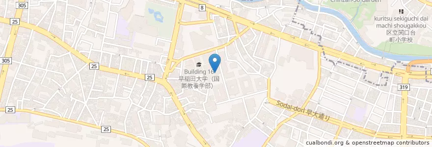 Mapa de ubicacion de 早稲田大学（商学部） en Japão, Tóquio, 新宿区.