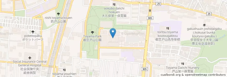 Mapa de ubicacion de 早稲田大学（理工学部） en Japan, Tokio, 新宿区.