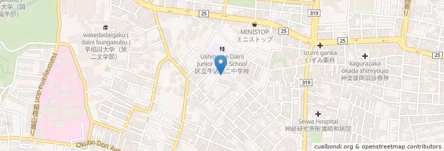 Mapa de ubicacion de 早稲田幼稚園 en Япония, Токио, Синдзюку.