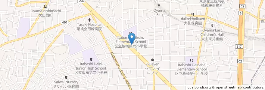 Mapa de ubicacion de 旭保育園 en Giappone, Tokyo, 板橋区.