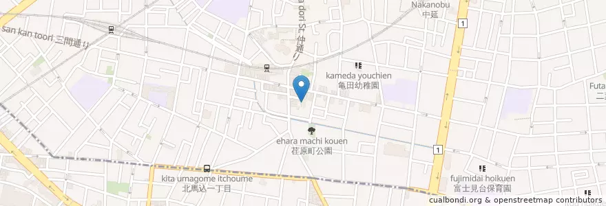 Mapa de ubicacion de 旭幼稚園 en 日本, 東京都.