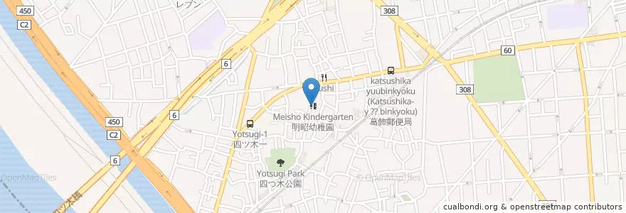 Mapa de ubicacion de 明昭幼稚園 en Japan, 東京都, 葛飾区.