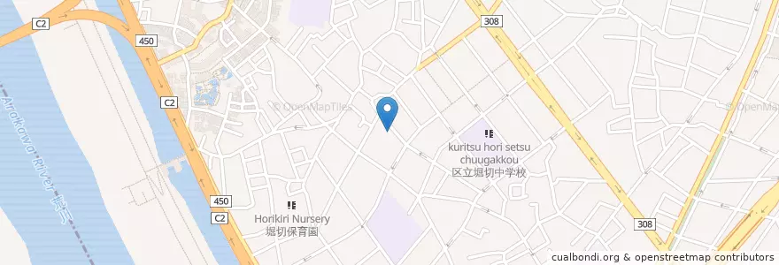 Mapa de ubicacion de 明昭第二幼稚園 en Япония, Токио, Кацусика.
