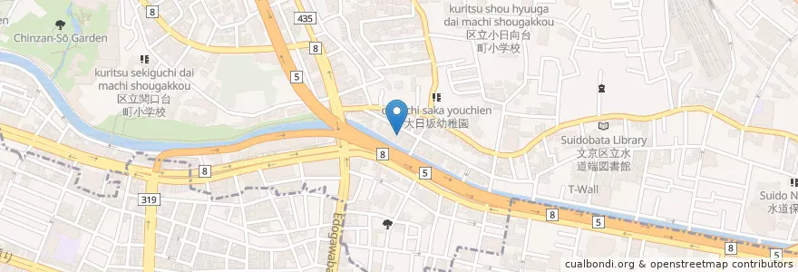 Mapa de ubicacion de 星合産婦人科病院 en Giappone, Tokyo, 文京区, Shinjuku.