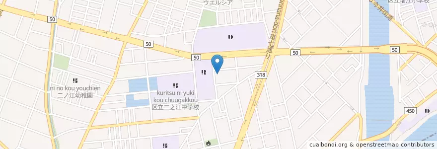 Mapa de ubicacion de 春江保育園 en 일본, 도쿄도, 江戸川区.