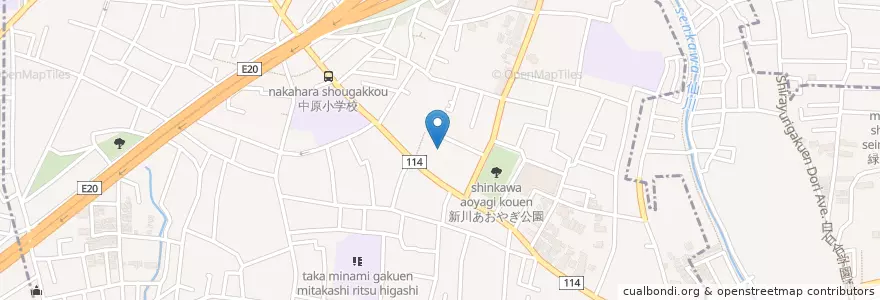 Mapa de ubicacion de 春清学苑幼稚園 en 日本, 東京都, 三鷹市.