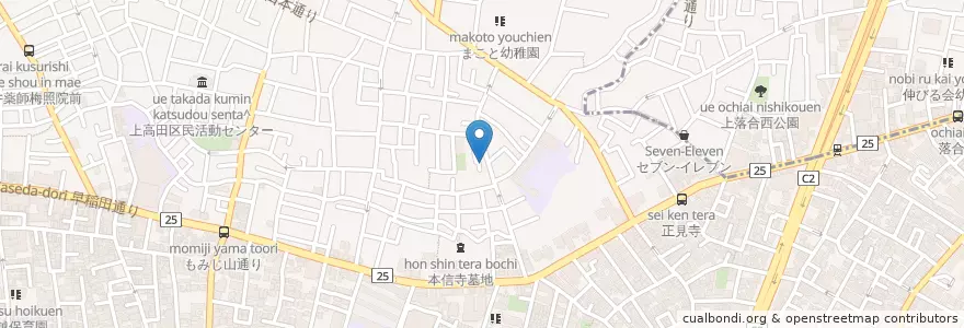 Mapa de ubicacion de 昭和児童館 en Japonya, 東京都, 中野区.