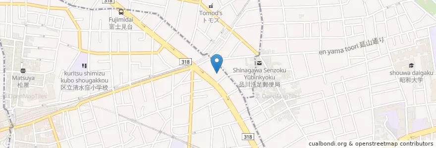 Mapa de ubicacion de 昭和大学歯科病院 en 日本, 東京都.