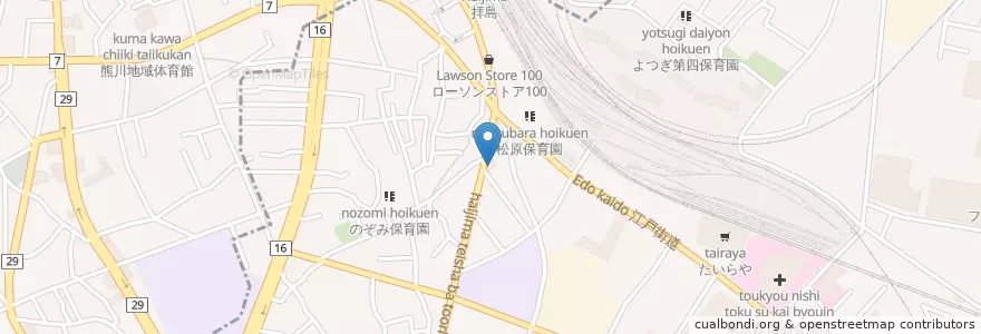 Mapa de ubicacion de 昭島松原四郵便局 en Japon, Tokyo.