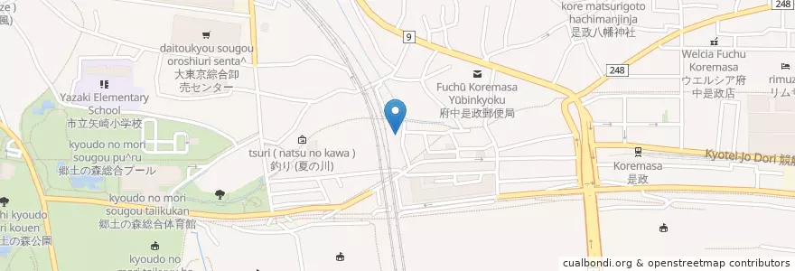 Mapa de ubicacion de 是政つくしんぼ保育園 en Japan, Tokio, 府中市.