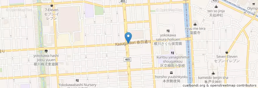Mapa de ubicacion de 本所警察署横川交番 en Jepun, 東京都, 墨田区.