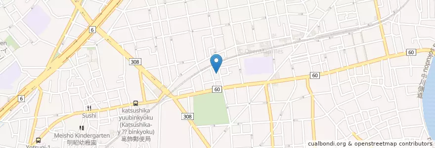 Mapa de ubicacion de 本田保育園 en 日本, 东京都/東京都, 葛飾区.