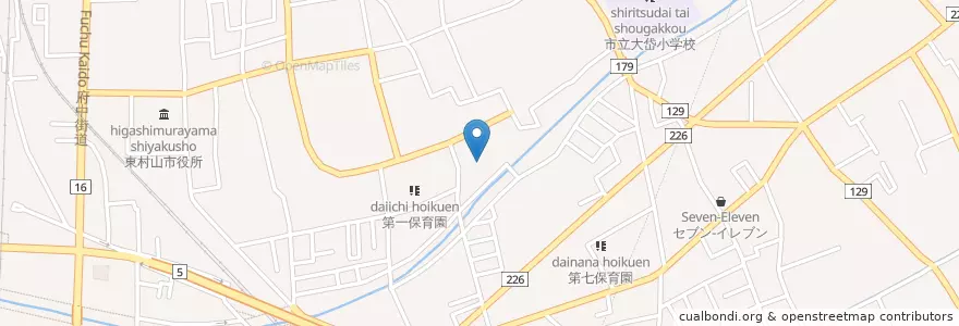 Mapa de ubicacion de 本町児童館 en Japan, Tokyo, Higashimurayama.