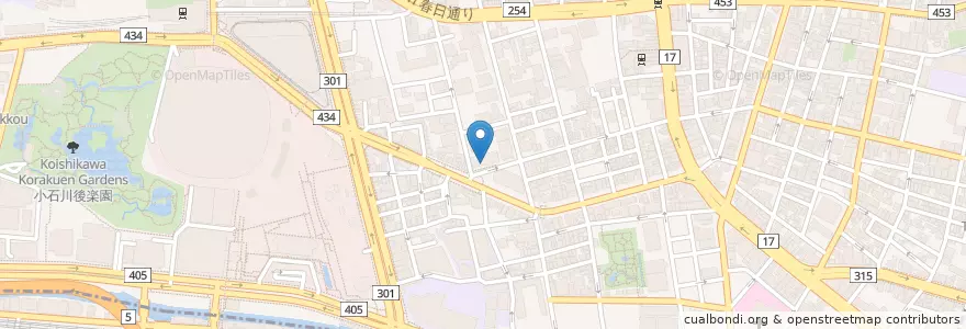 Mapa de ubicacion de 本郷一郵便局 en Япония, Токио, Бункё.