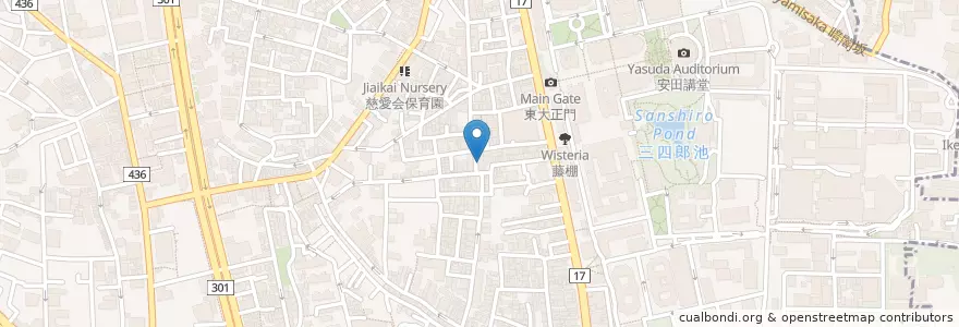 Mapa de ubicacion de 本郷児童館 en 日本, 东京都/東京都, 文京区.