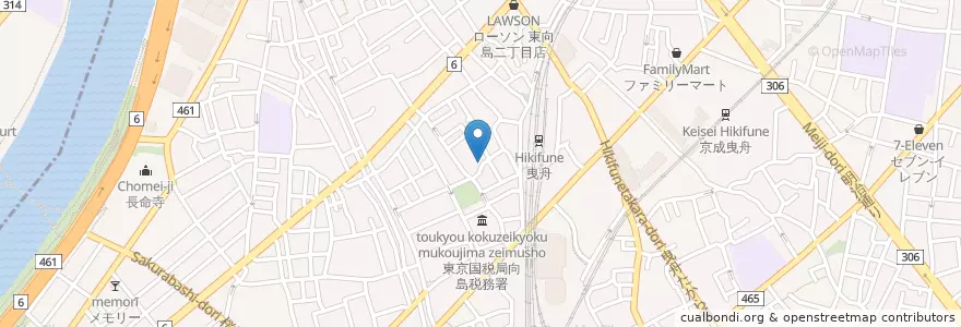 Mapa de ubicacion de 杉の子学園保育所 en Jepun, 東京都, 墨田区.