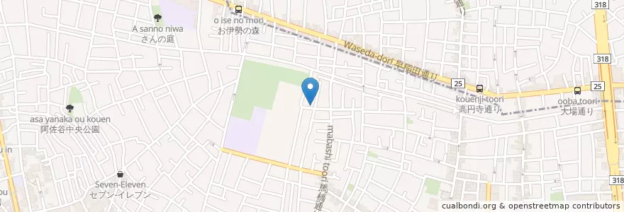 Mapa de ubicacion de 杉並さゆり保育園 en 日本, 東京都, 杉並区.