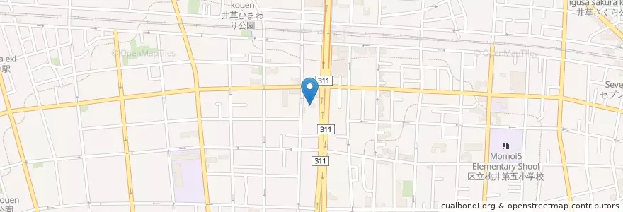 Mapa de ubicacion de 杉並ひまわり幼稚園 en Giappone, Tokyo, 杉並区.