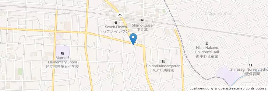 Mapa de ubicacion de 杉並下井草郵便局 en ژاپن, 東京都, 杉並区.