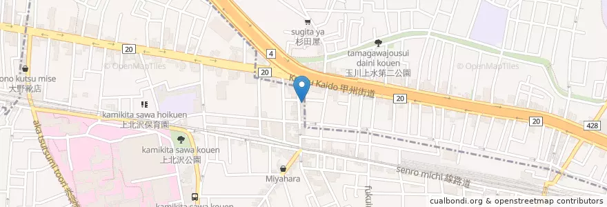 Mapa de ubicacion de 杉並下高井戸郵便局 en 일본, 도쿄도.