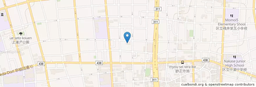 Mapa de ubicacion de 杉並区立柿木図書館 en Giappone, Tokyo, 杉並区.