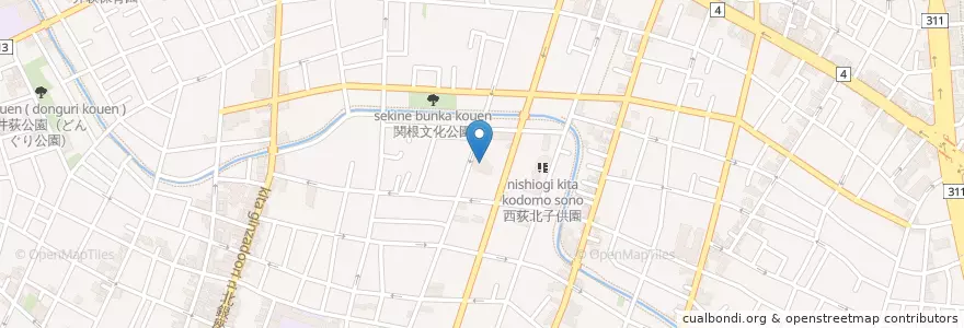 Mapa de ubicacion de 杉並区立西荻図書館 en Japan, Tokio, 杉並区.